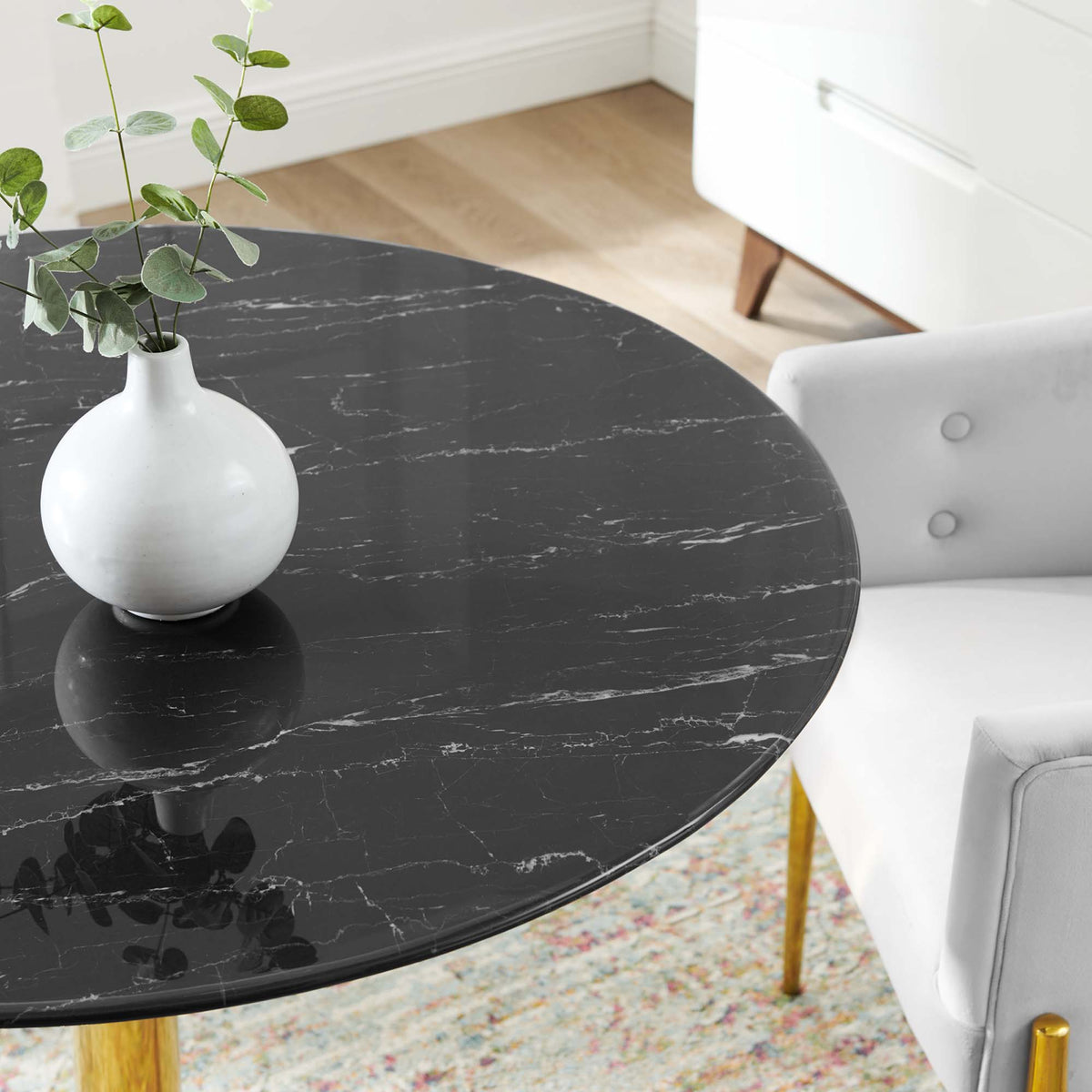 Verne Artificial Marble Dining Table by Modway