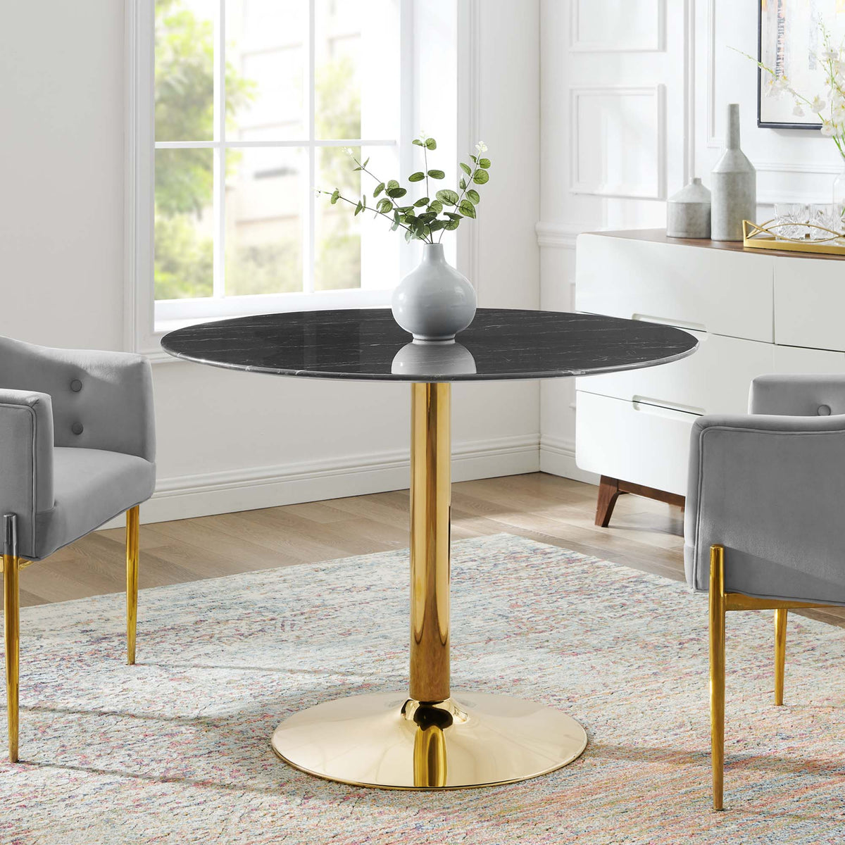 Verne Artificial Marble Dining Table by Modway