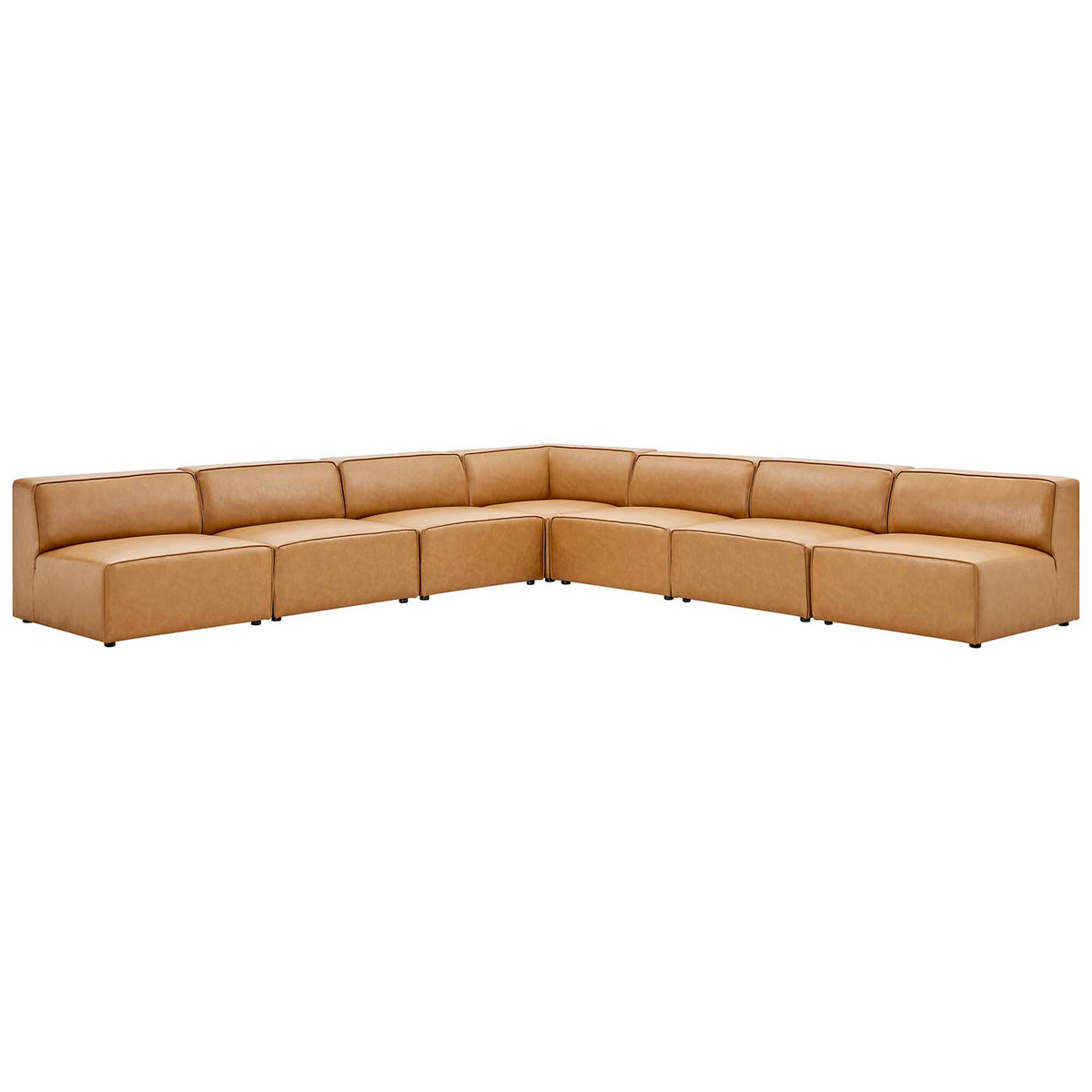 Mingle 7-Piece Vegan Leather Sectional Sofa by Modway