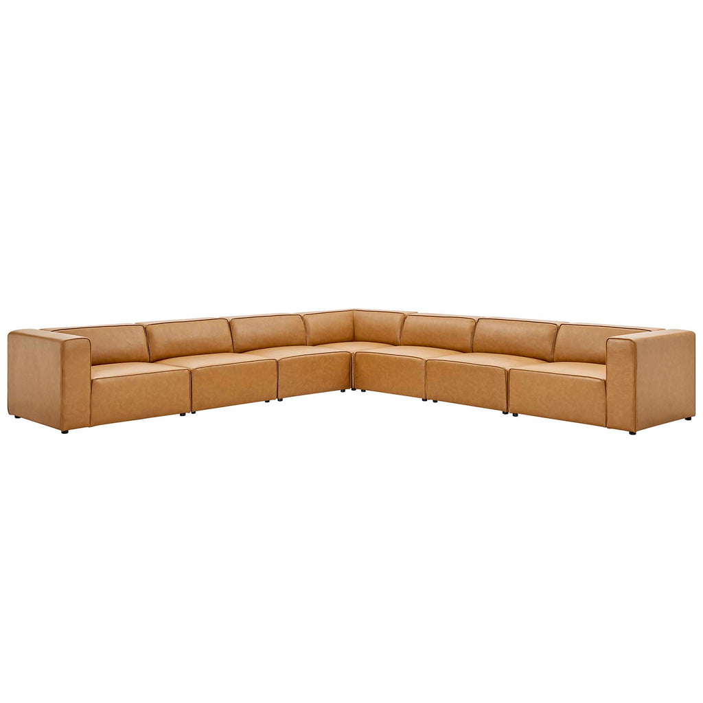 Mingle 7-Piece Vegan Leather Sectional Sofa by Modway