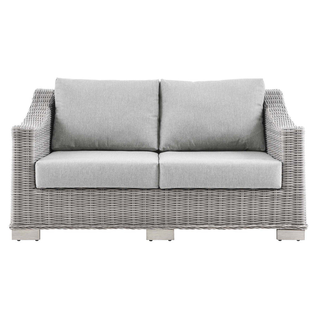 Conway Outdoor Patio Wicker Rattan Loveseat by Modway