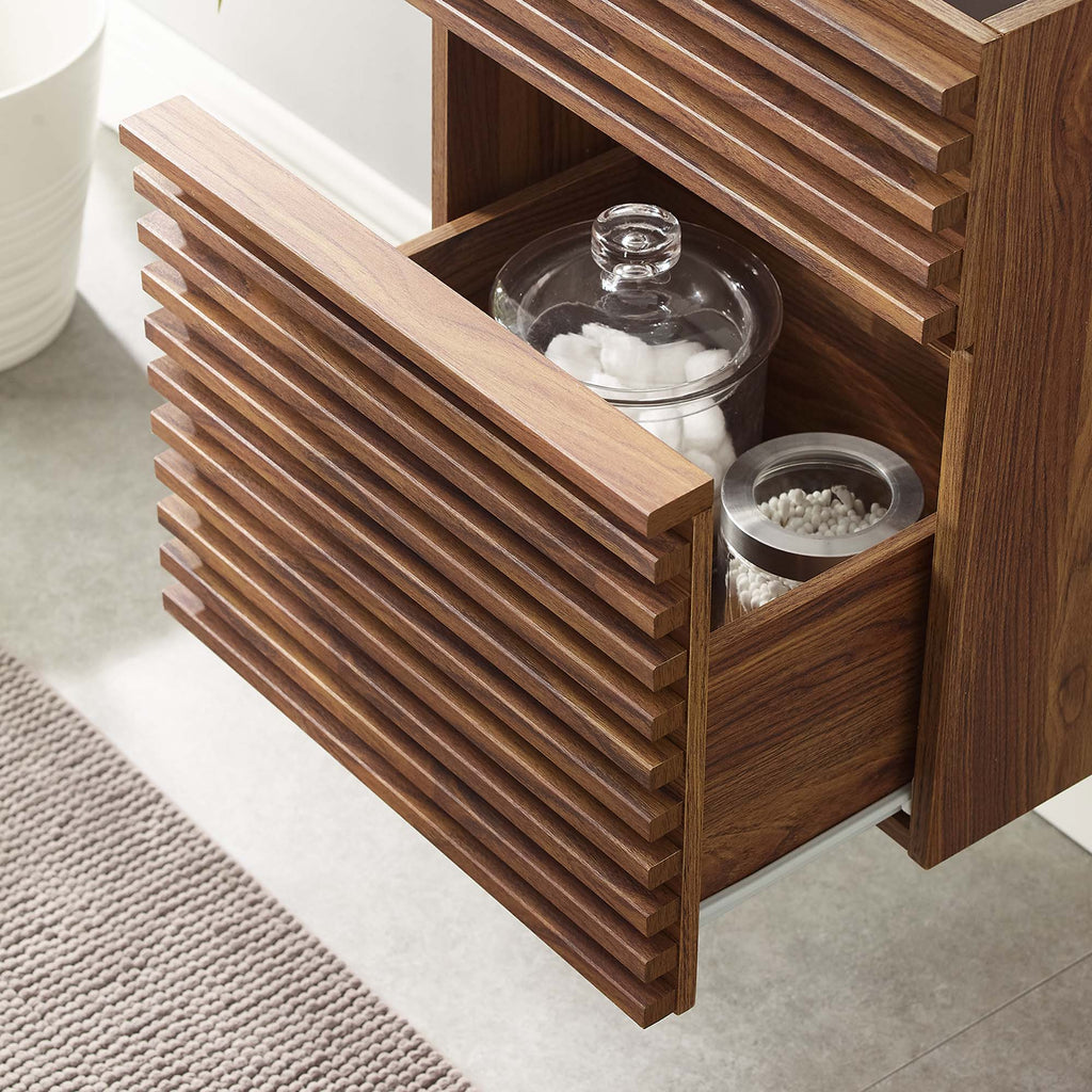 Render Wall-Mount Bathroom Vanity Cabinet (Sink Basin Not Included) by Modway