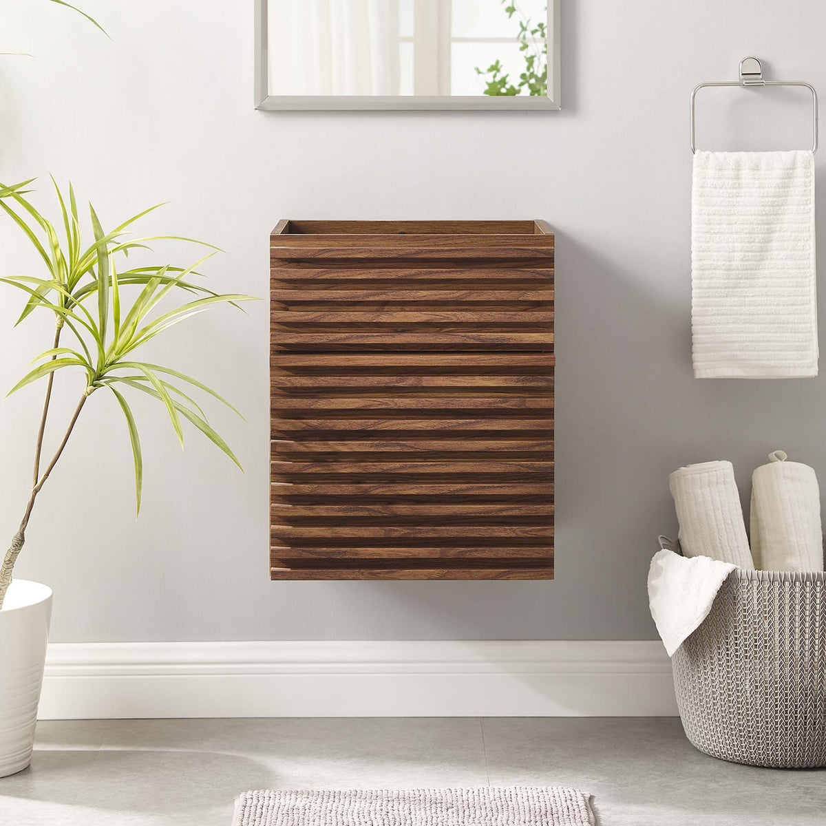 Render Wall-Mount Bathroom Vanity Cabinet (Sink Basin Not Included) by Modway