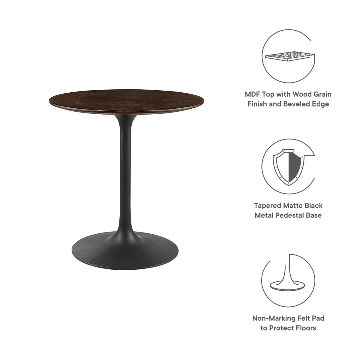 Lippa Round Wood Dining Table by Modway
