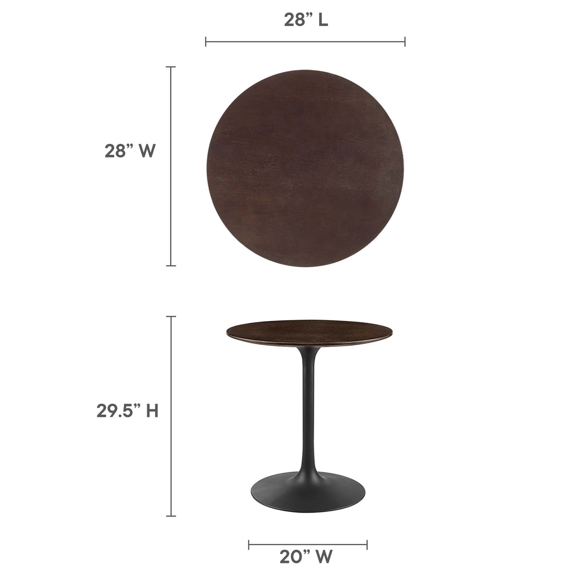 Lippa Round Wood Dining Table by Modway
