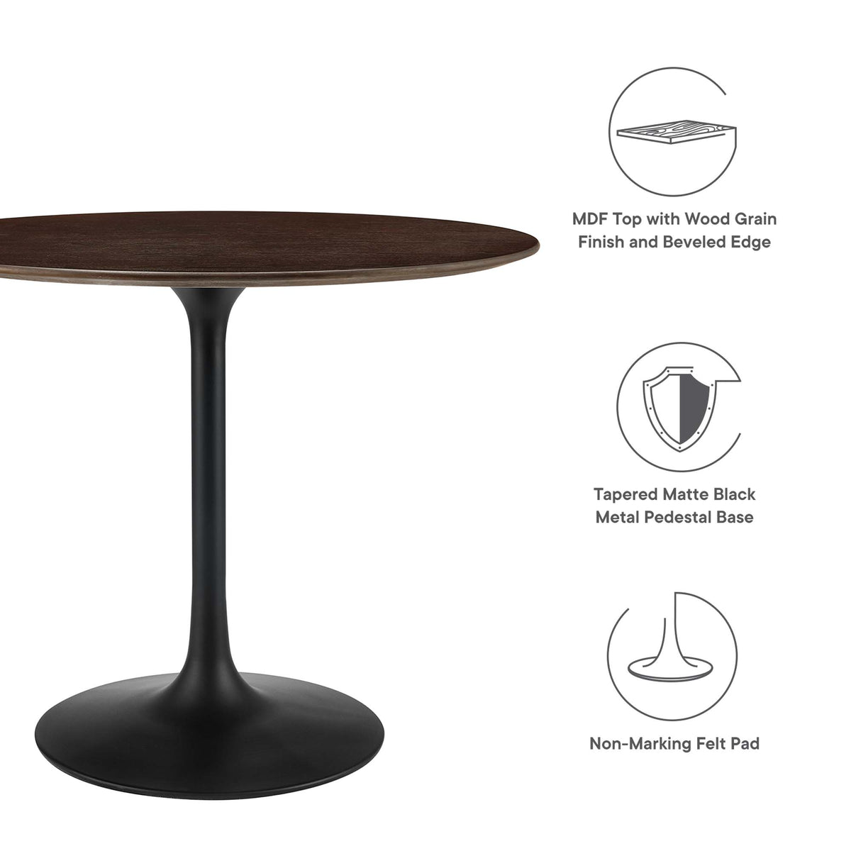 Lippa Round Wood Dining Table by Modway