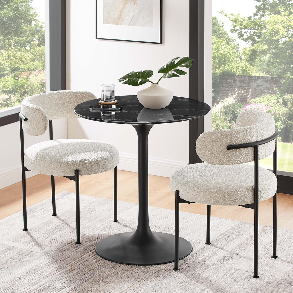 Lippa Round Faux Marble Dining Table by Modway