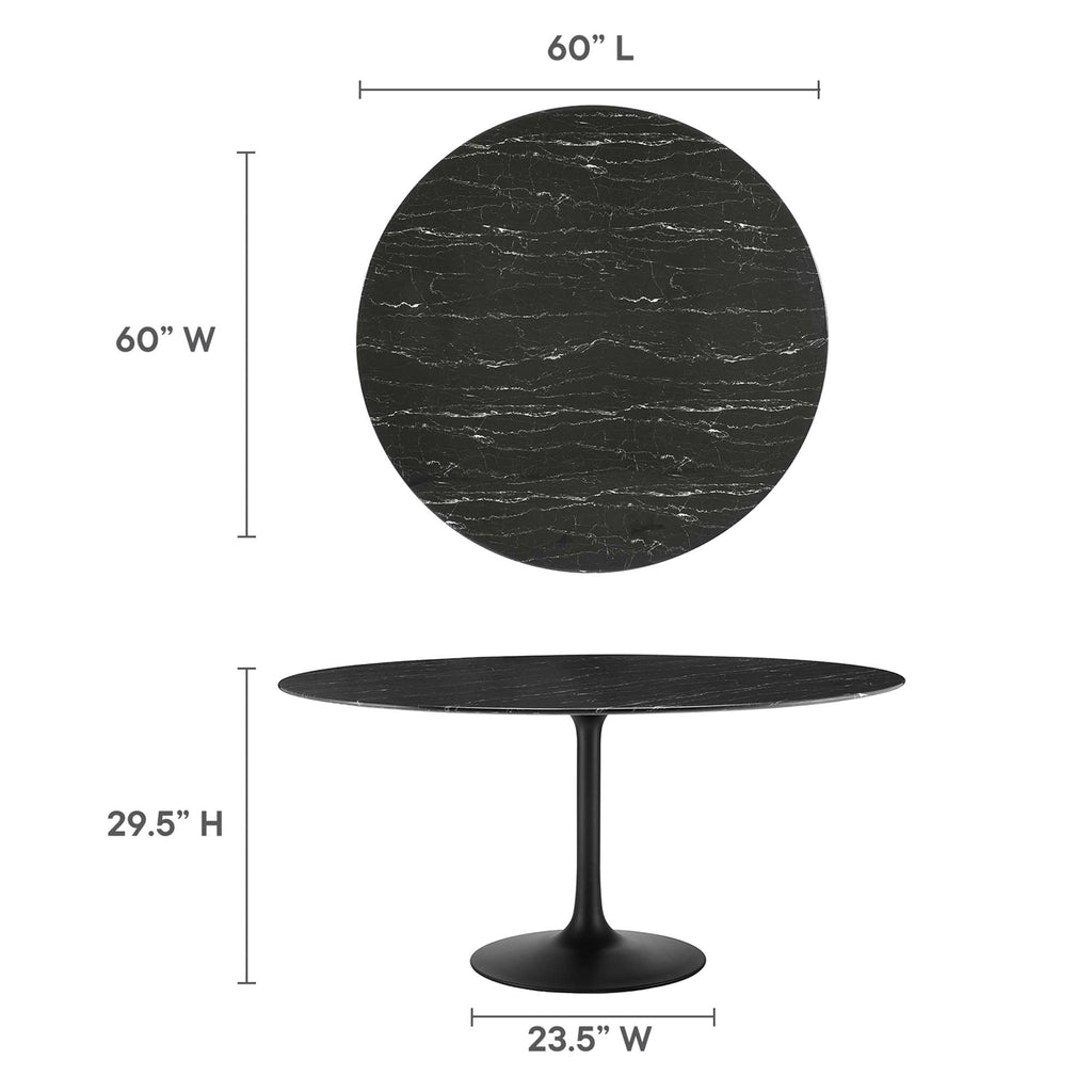 Lippa Round Faux Marble Dining Table by Modway