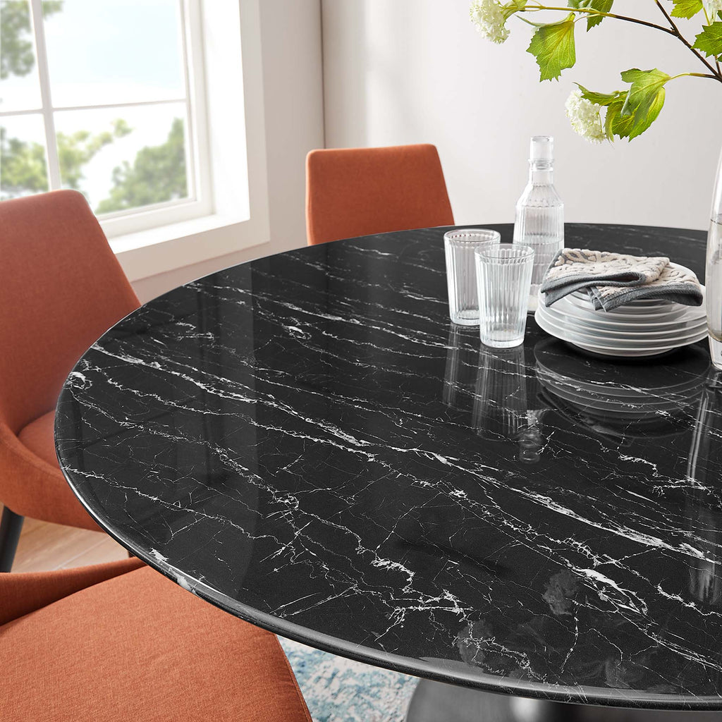 Lippa Round Faux Marble Dining Table by Modway
