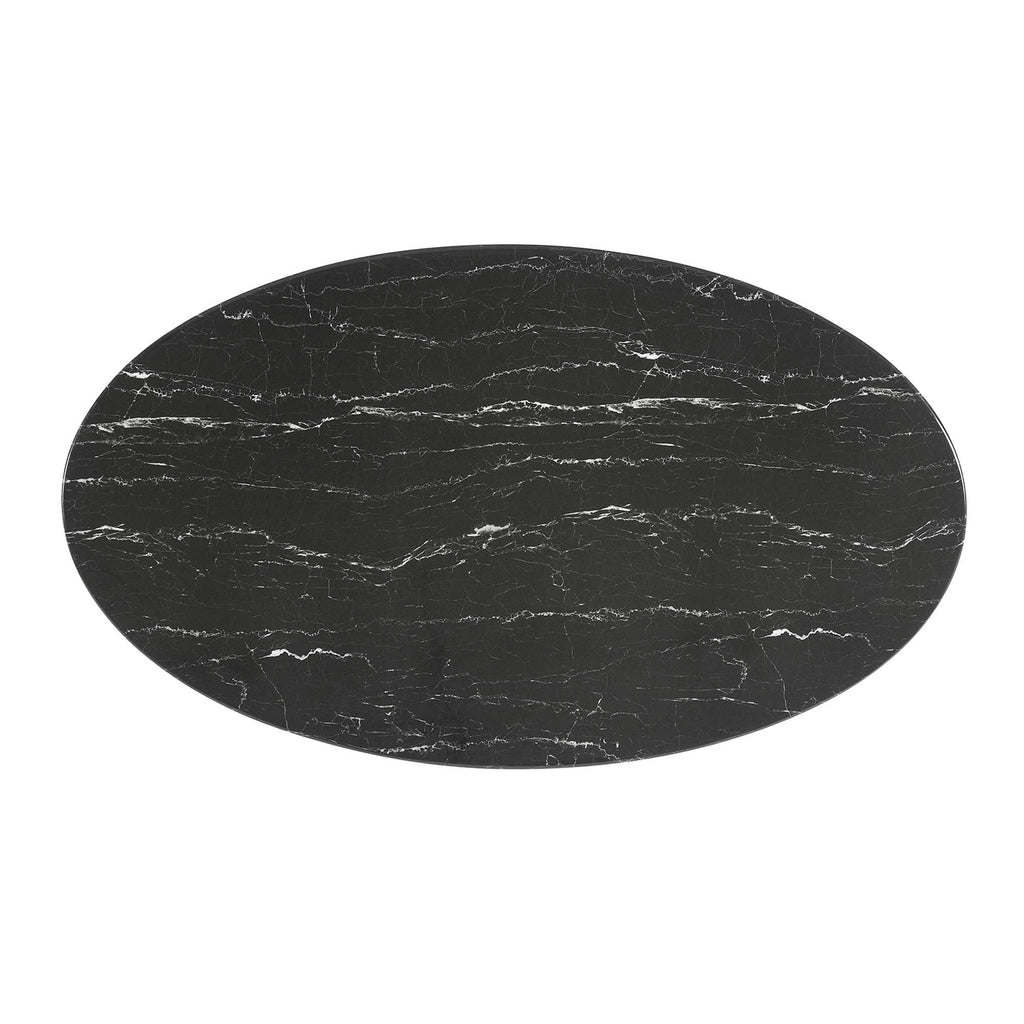 Lippa Oval Faux Marble Dining Table by Modway