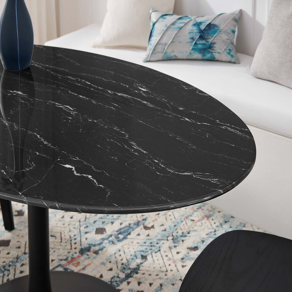 Lippa Oval Faux Marble Dining Table by Modway