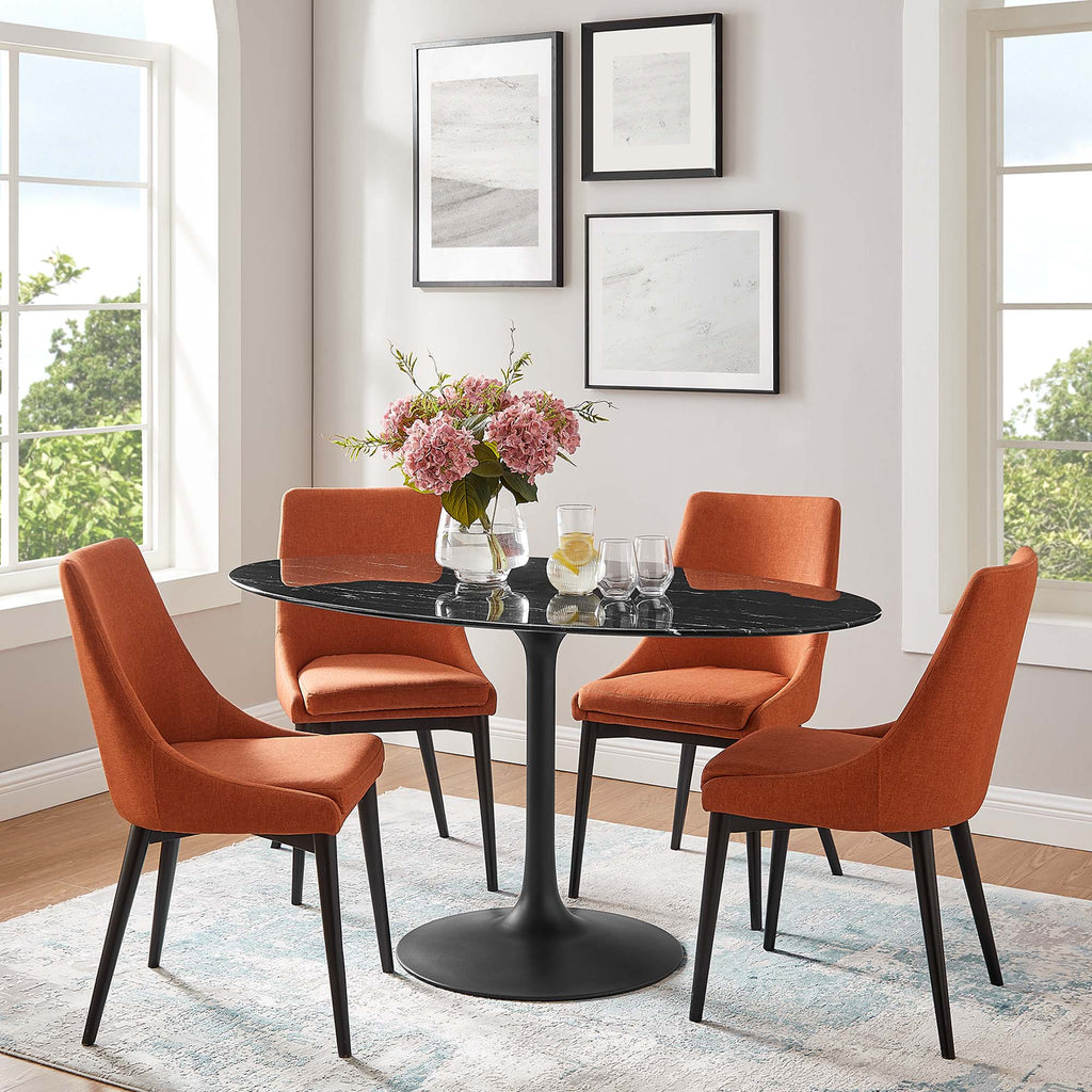 Lippa Oval Faux Marble Dining Table by Modway