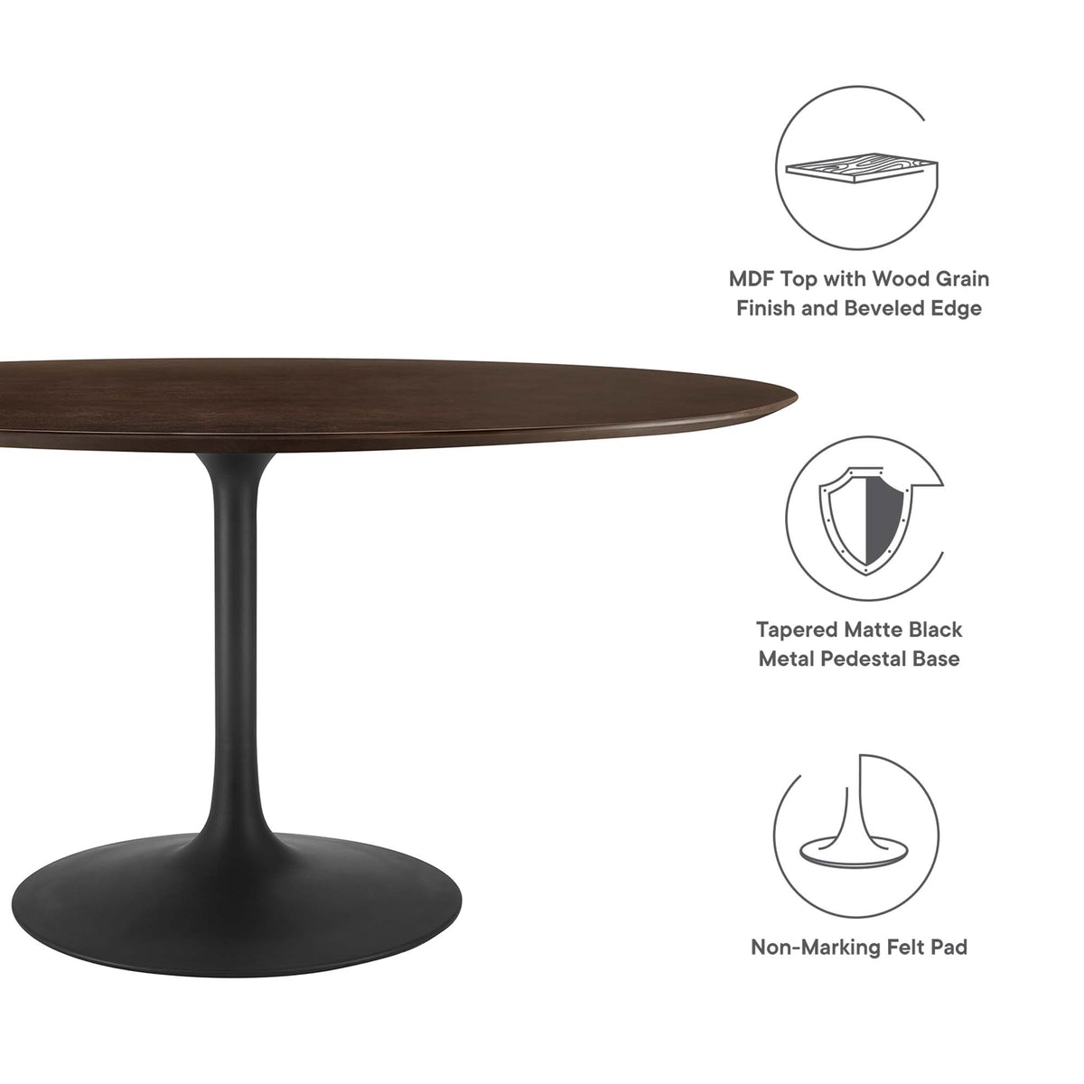 Lippa Oval Wood Dining Table by Modway