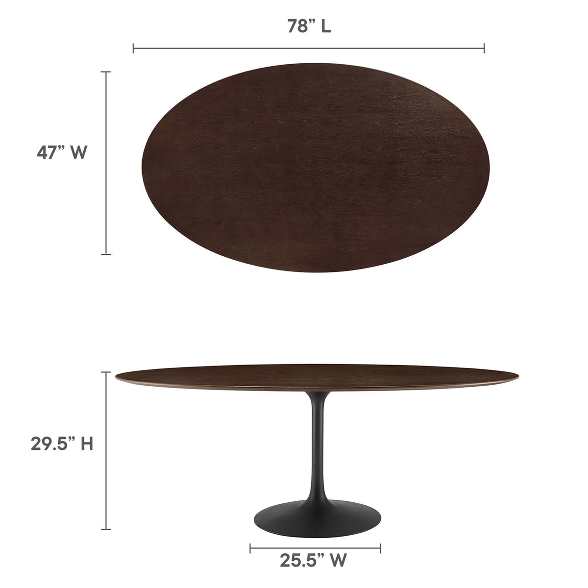 Lippa Oval Wood Dining Table by Modway