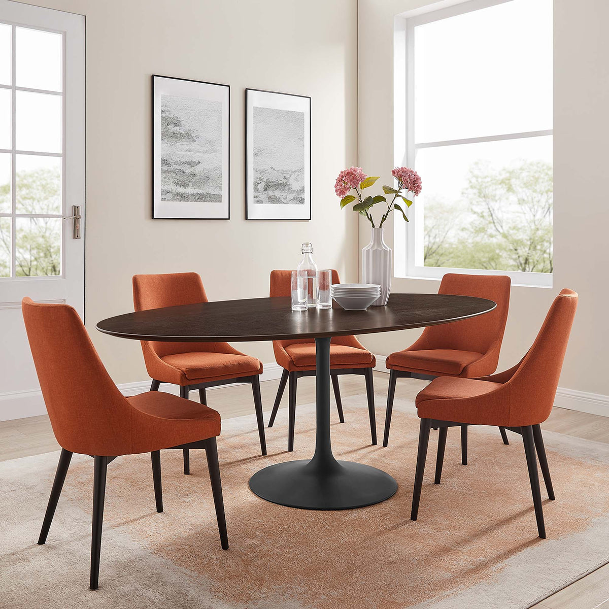 Lippa Oval Wood Dining Table by Modway