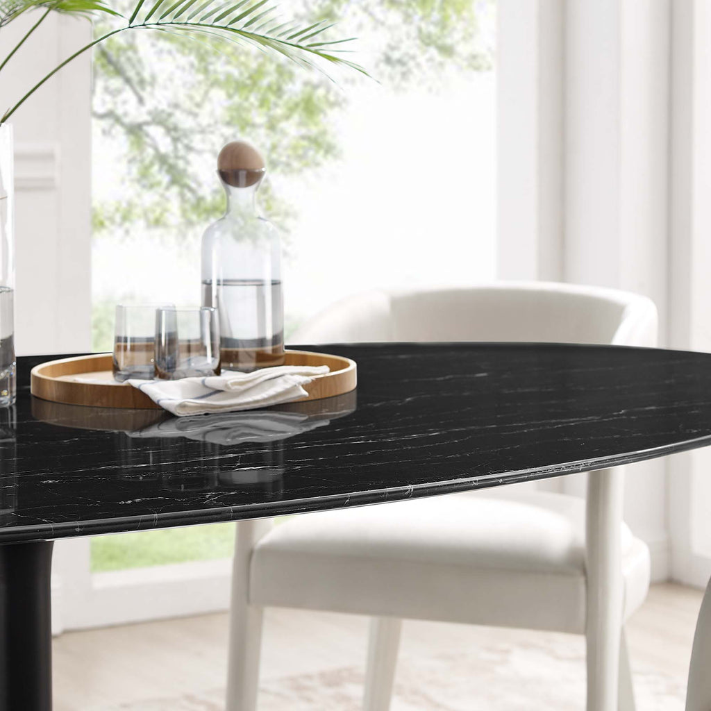 Lippa Oval Faux Marble Dining Table by Modway