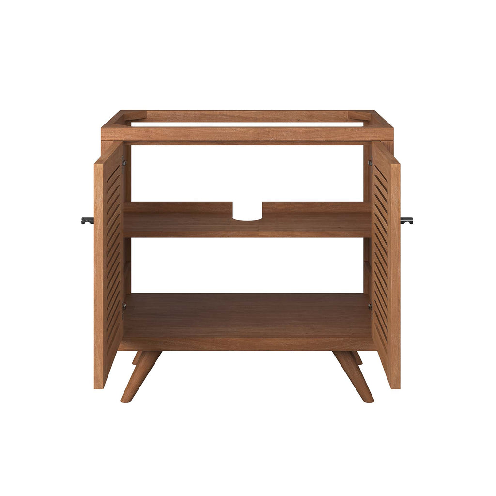 Birdie Teak Wood Bathroom Vanity Cabinet (Sink Basin Not Included) by Modway