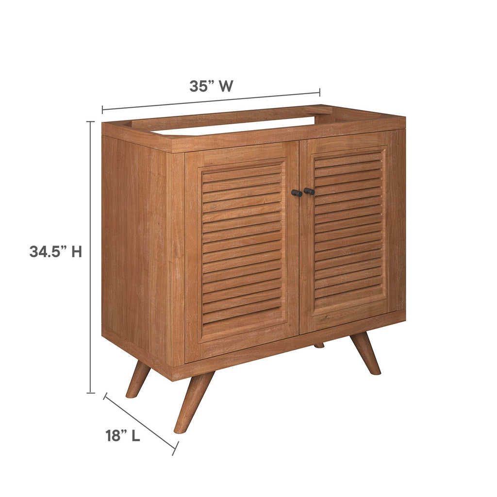 Birdie Teak Wood Bathroom Vanity Cabinet (Sink Basin Not Included) by Modway