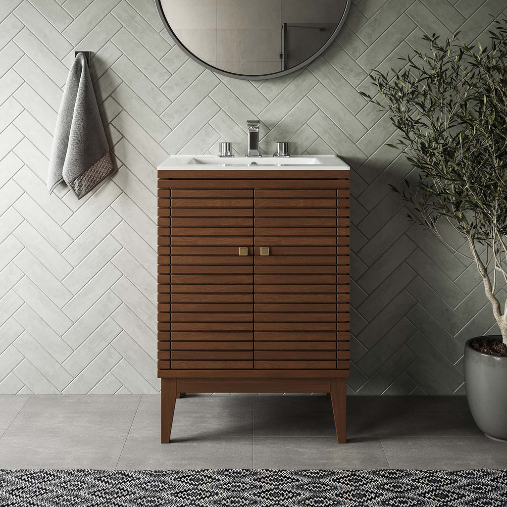 Ledger Wood Bathroom Vanity Cabinet (Sink Basin Not Included) by Modway