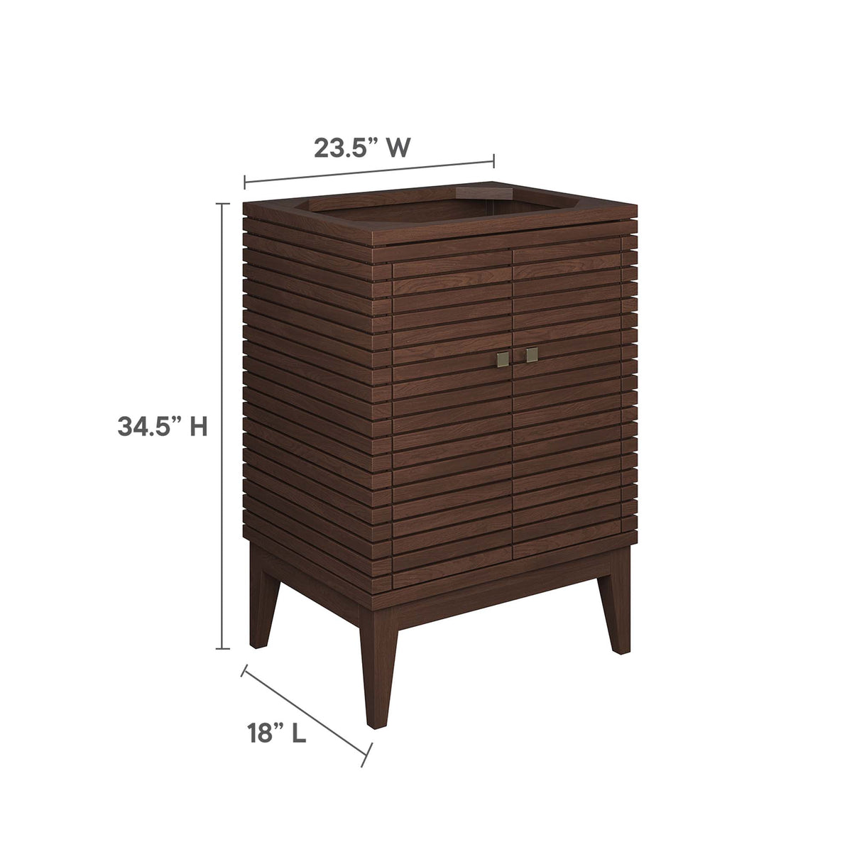 Ledger Wood Bathroom Vanity Cabinet (Sink Basin Not Included) by Modway