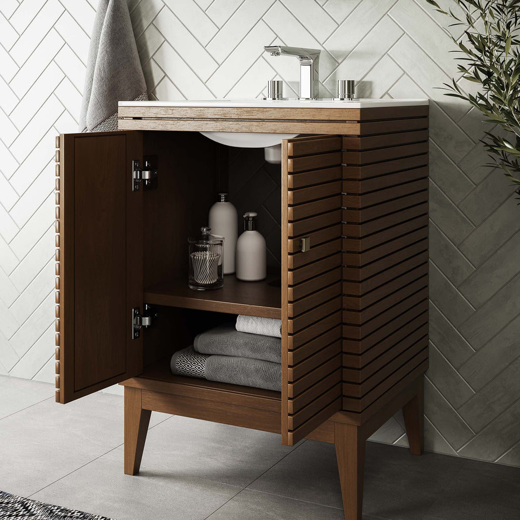 Ledger Wood Bathroom Vanity Cabinet (Sink Basin Not Included) by Modway