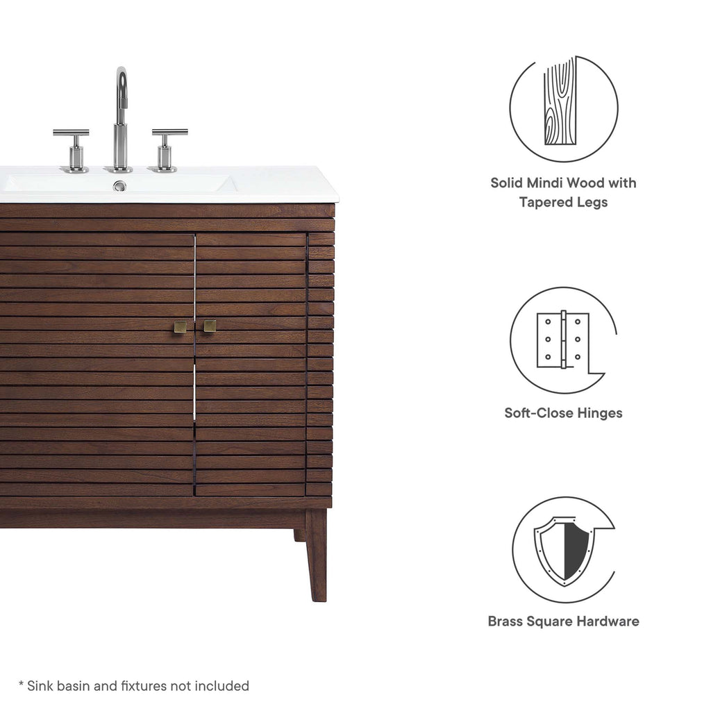 Ledger Wood Bathroom Vanity Cabinet (Sink Basin Not Included) by Modway