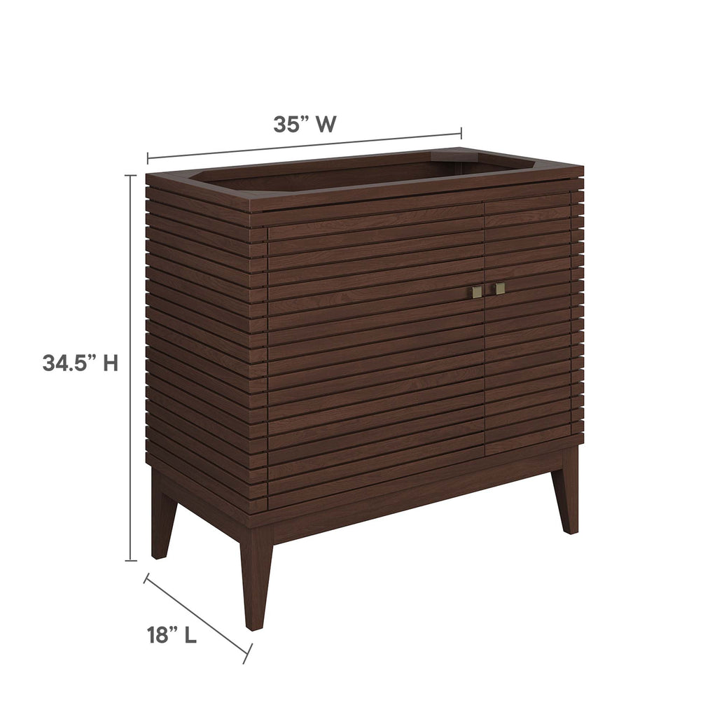 Ledger Wood Bathroom Vanity Cabinet (Sink Basin Not Included) by Modway