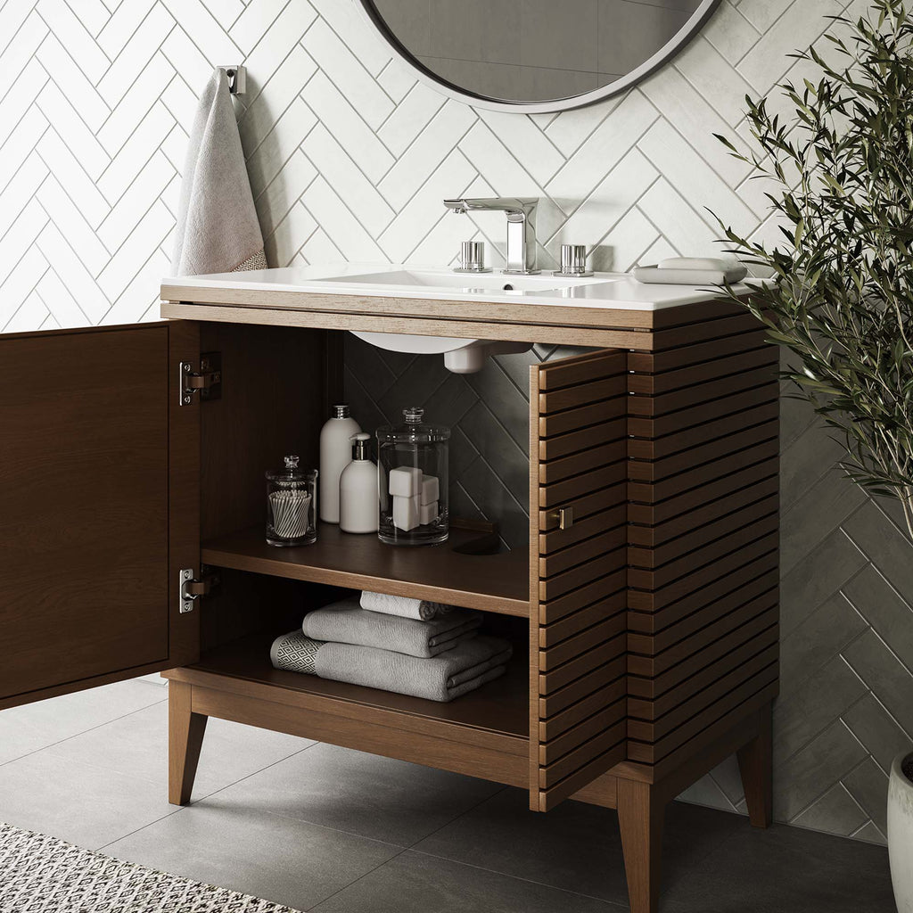 Ledger Wood Bathroom Vanity Cabinet (Sink Basin Not Included) by Modway