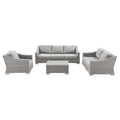 Conway 4-Piece Outdoor Patio Wicker Rattan Furniture Set by Modway