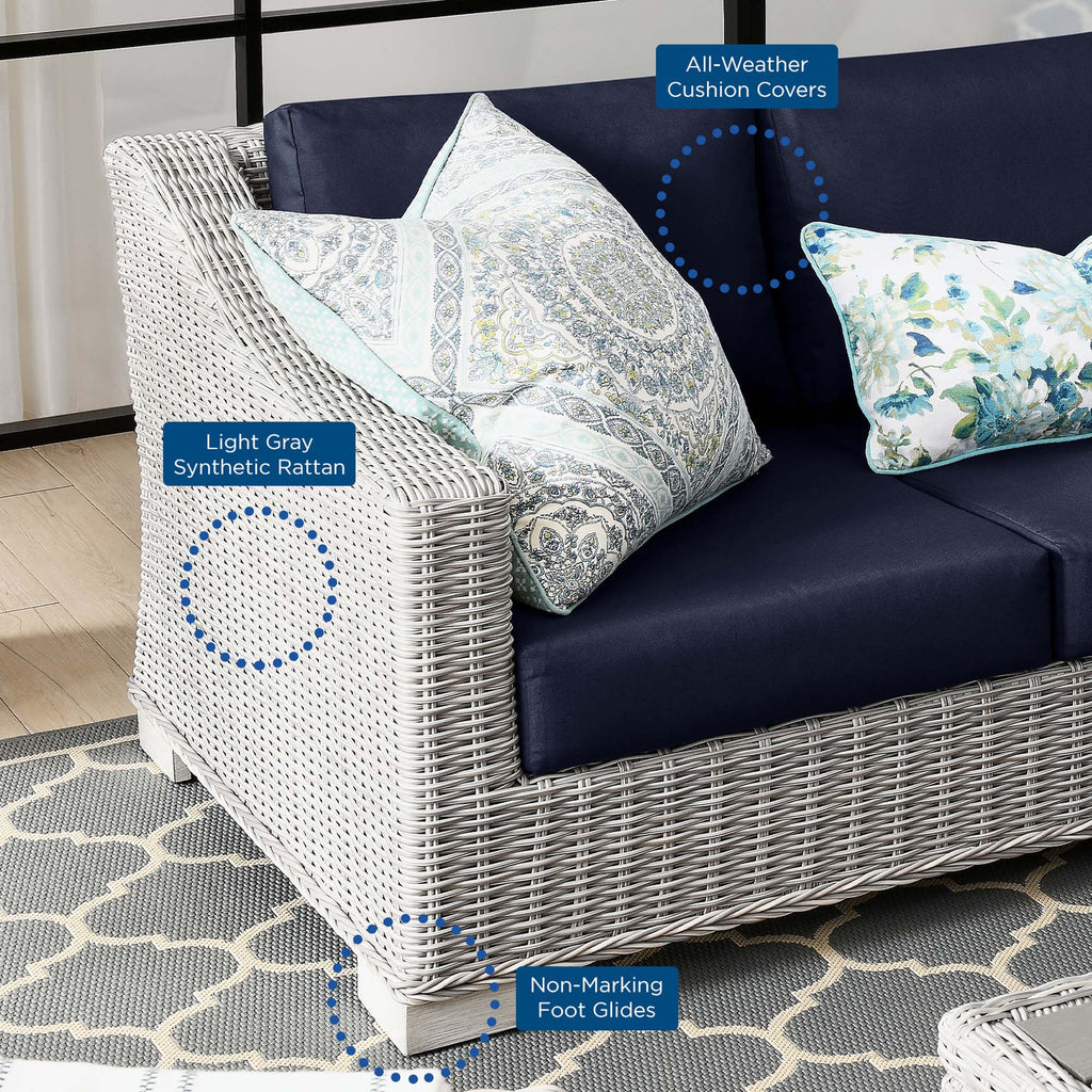 Conway 4-Piece Outdoor Patio Wicker Rattan Furniture Set by Modway