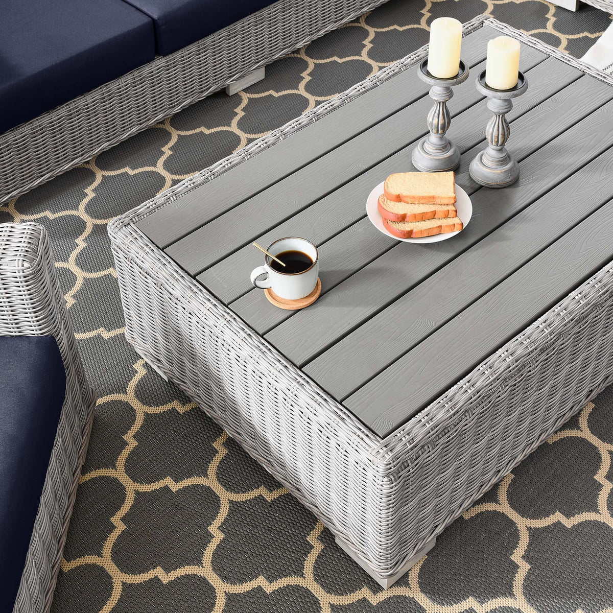 Conway 4-Piece Outdoor Patio Wicker Rattan Furniture Set by Modway