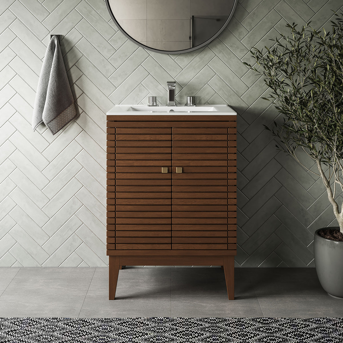 Ledger Bathroom Vanity by Modway