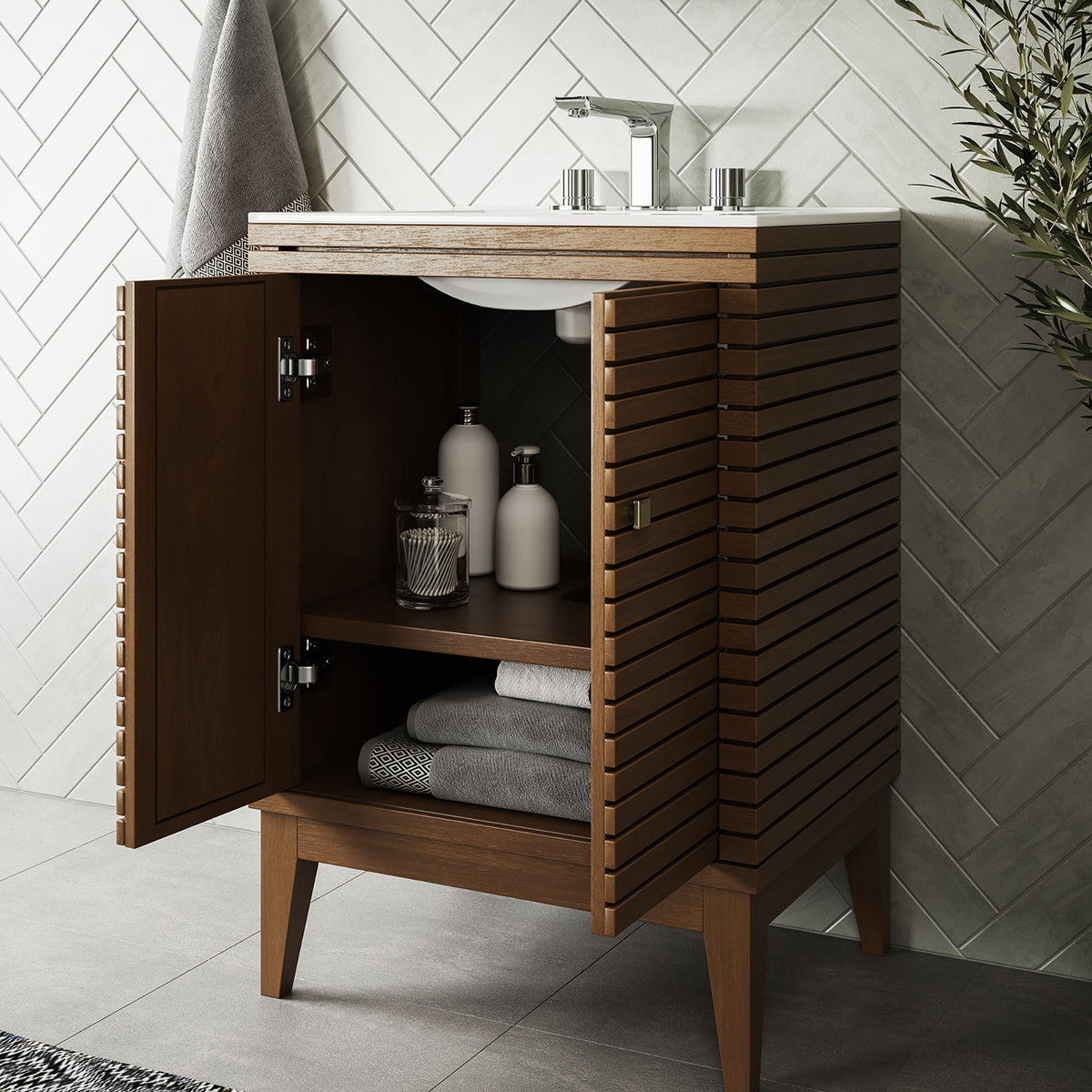 Ledger Bathroom Vanity by Modway