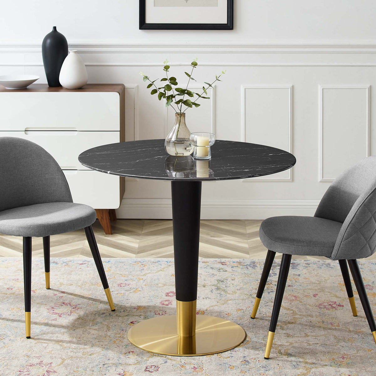 Zinque Artificial Marble Dining Table by Modway