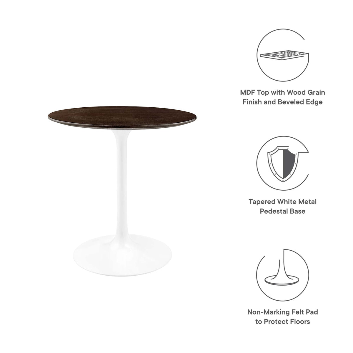 Lippa Round Wood Dining Table by Modway