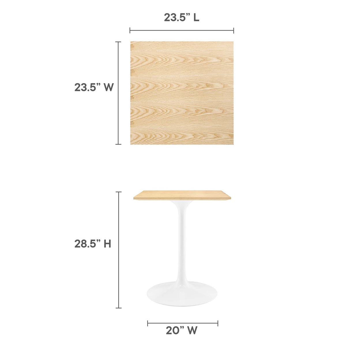 Lippa Square Wood Dining Table by Modway