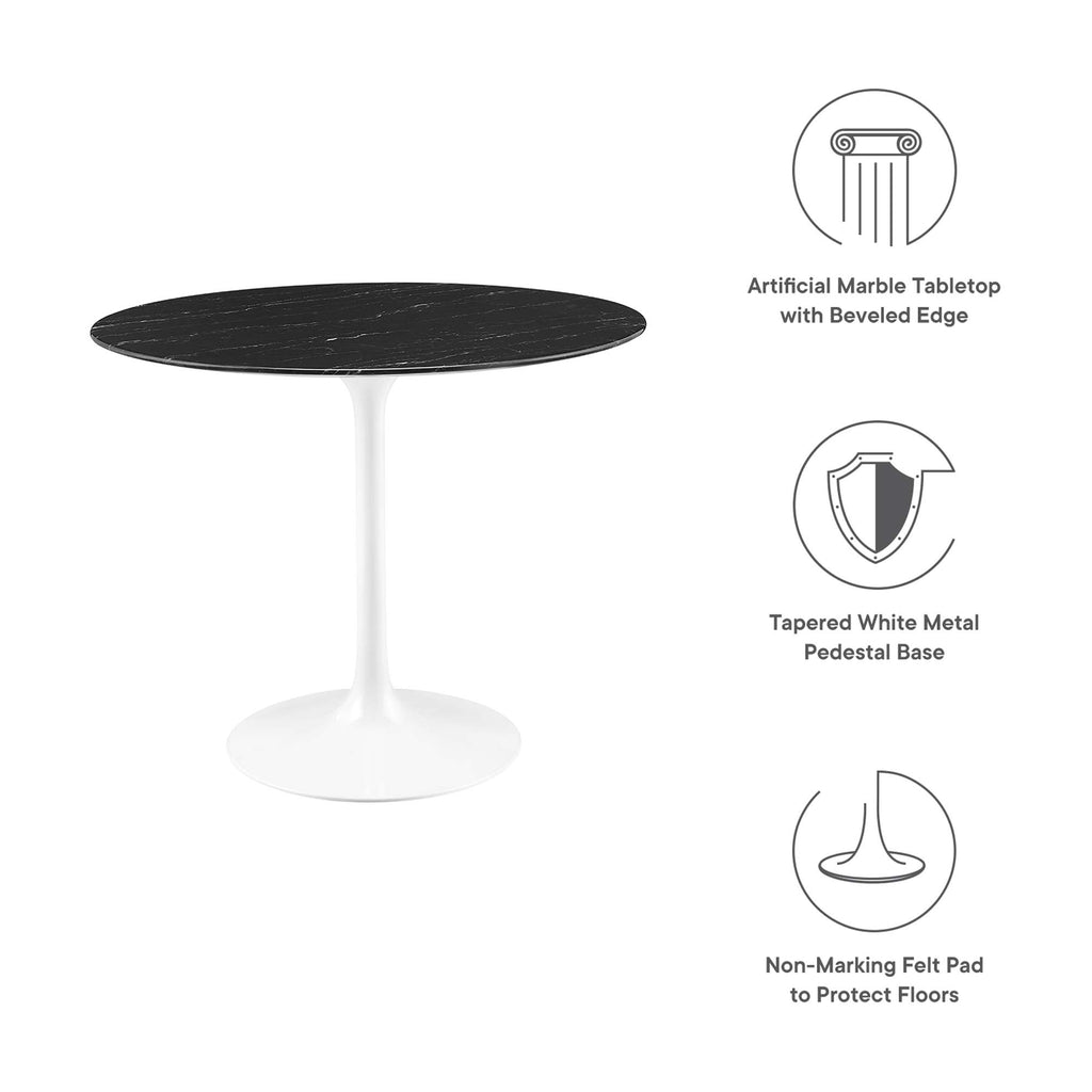 Lippa Round Faux Marble Dining Table by Modway