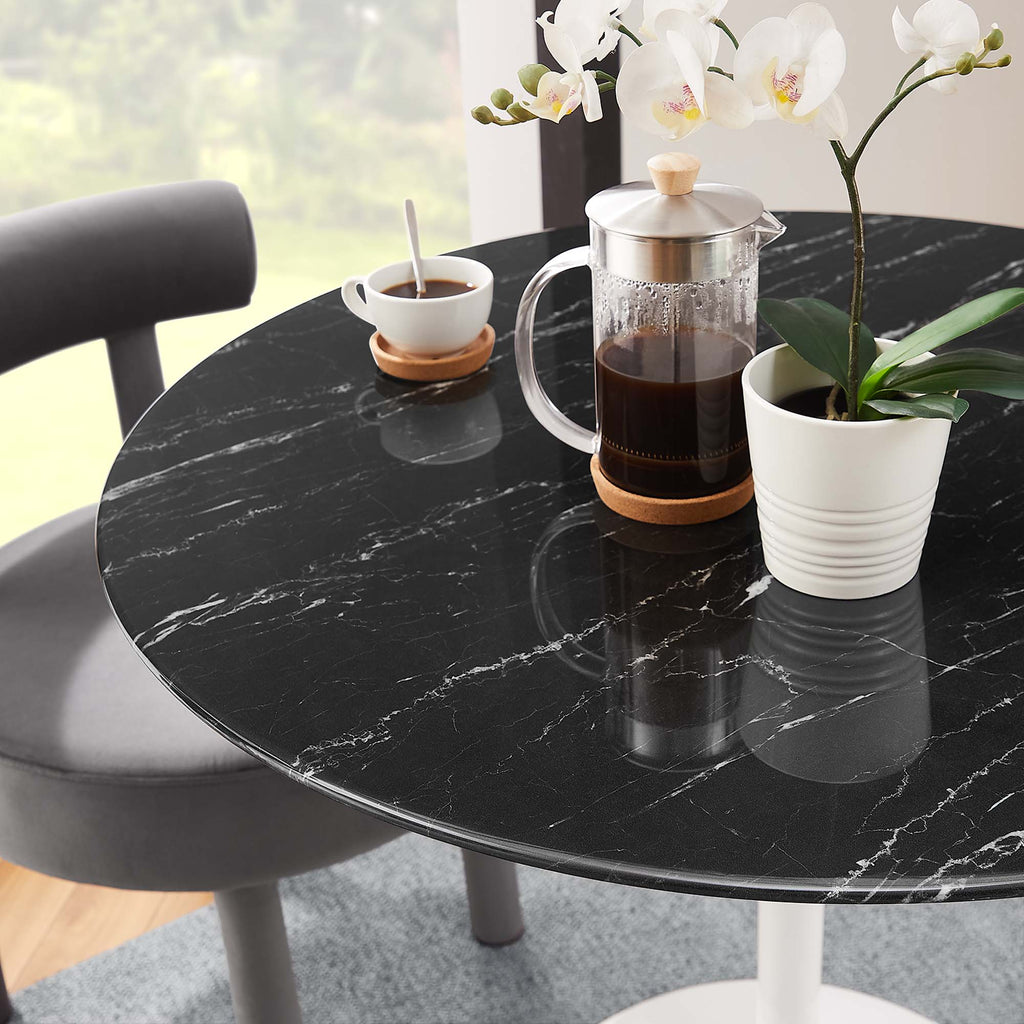 Lippa Round Faux Marble Dining Table by Modway