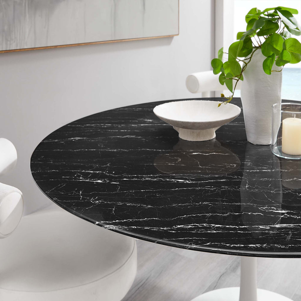 Lippa Round Faux Marble Dining Table by Modway