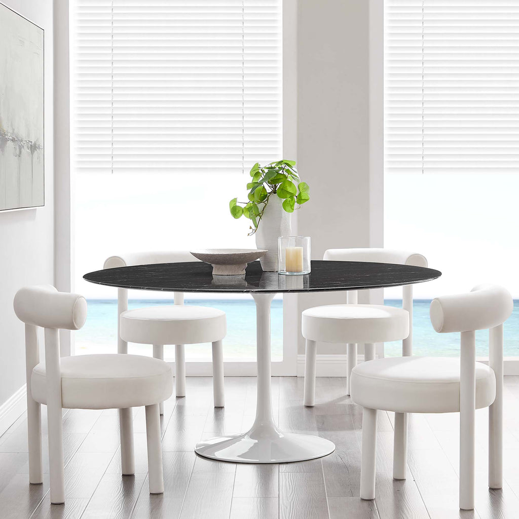 Lippa Round Faux Marble Dining Table by Modway