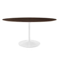 Lippa 60" Oval Cherry Walnut Wood Dining Table by Modway