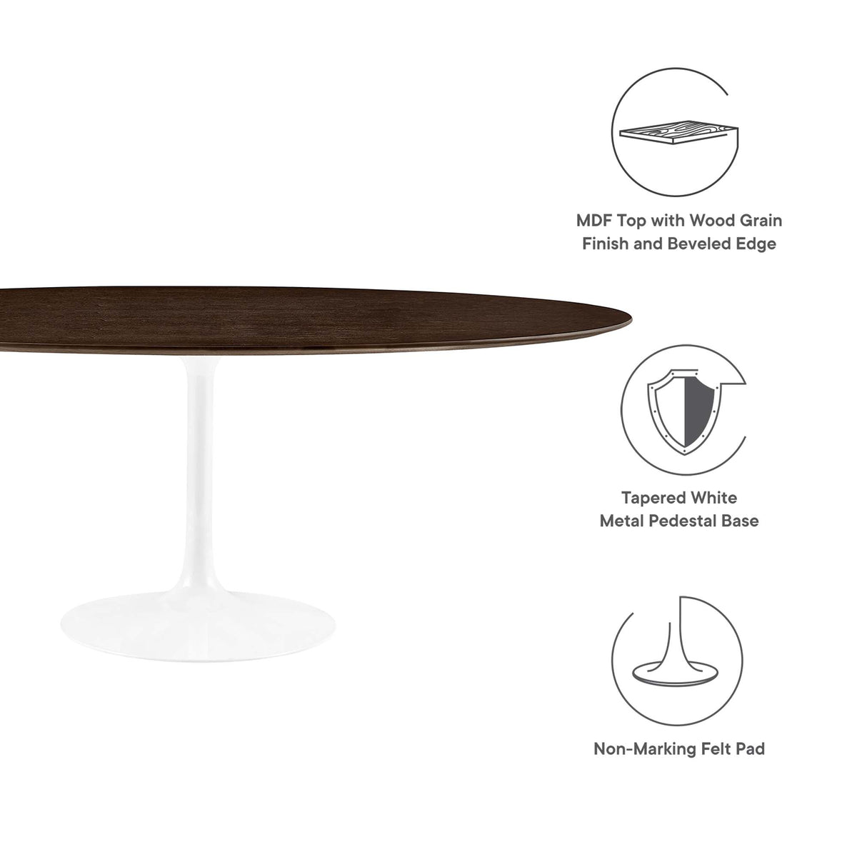 Lippa Oval Wood Dining Table by Modway