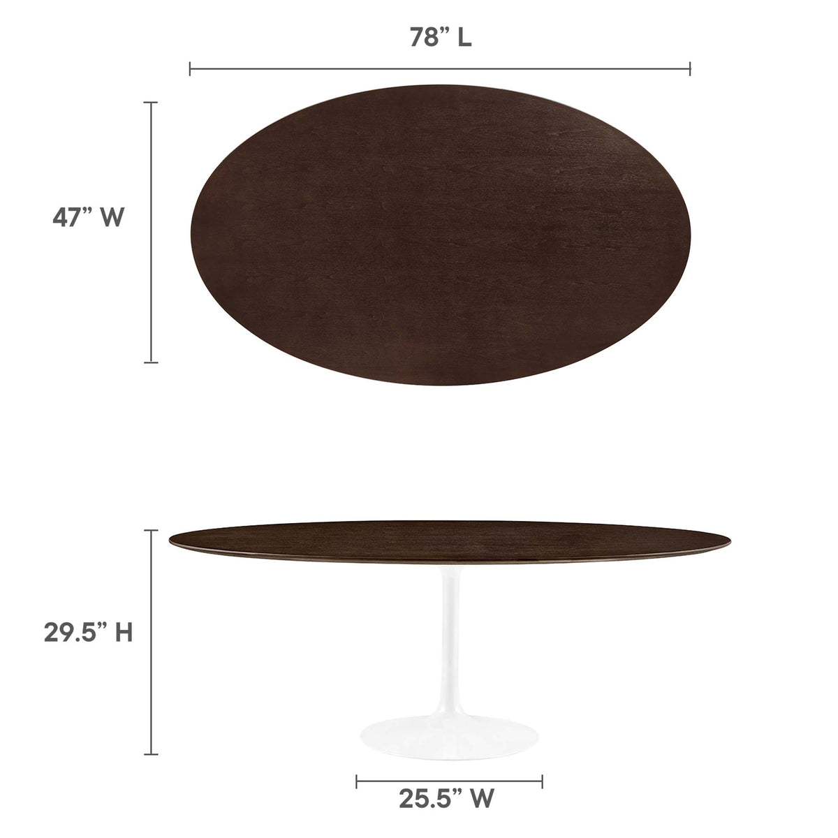 Lippa Oval Wood Dining Table by Modway