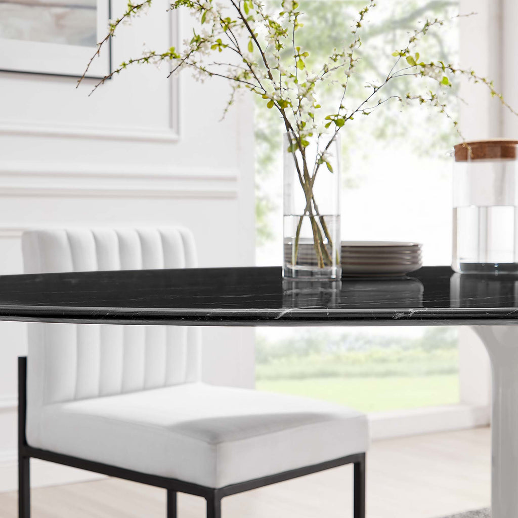 Lippa Oval Faux Marble Dining Table by Modway