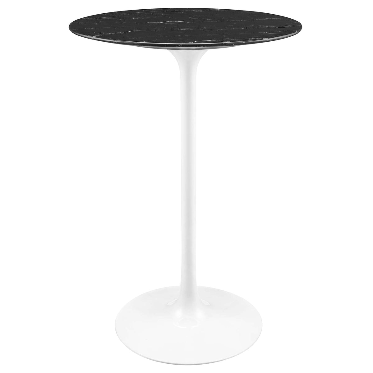 Lippa 28" Round Faux Marble Bar Table by Modway