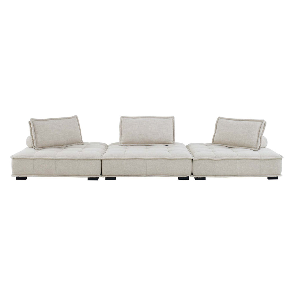 Saunter 3-Piece Tufted Fabric Fabric Sofa by Modway