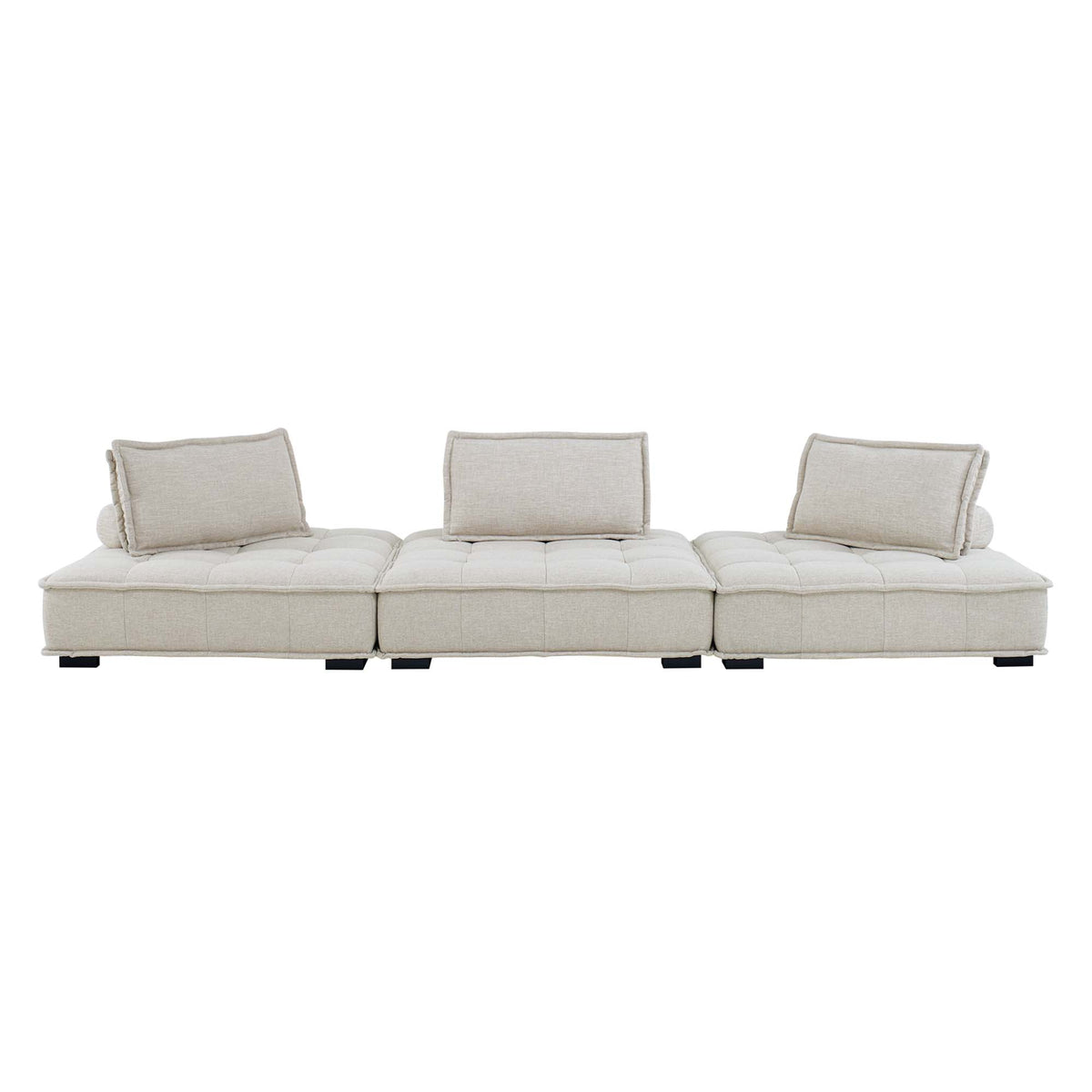 Saunter 3-Piece Tufted Fabric Fabric Sofa by Modway