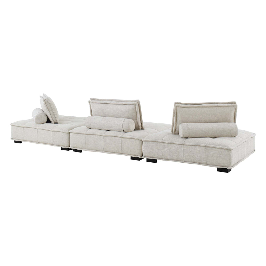 Saunter 3-Piece Tufted Fabric Fabric Sofa by Modway