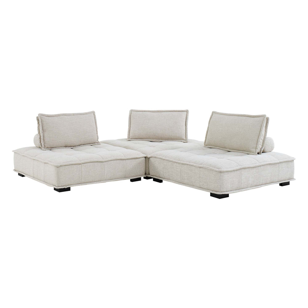 Saunter 3-Piece Tufted Fabric Fabric Sofa by Modway
