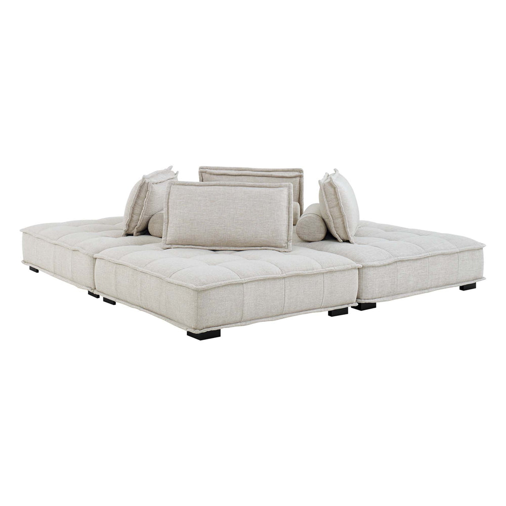 Saunter 4-Piece Tufted Fabric Fabric Sectional Sofa by Modway